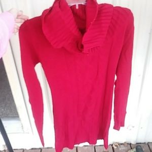 Red sweater dress